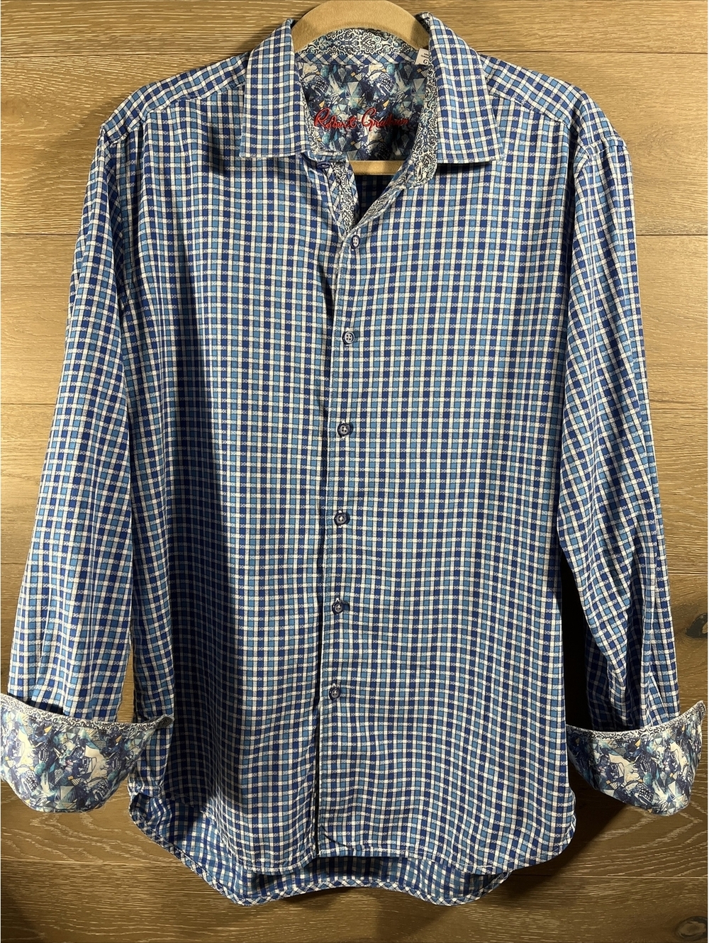 Robert Graham Shirt Mens Large Button Up Classic Fit Flip Cuff Button Up Colors